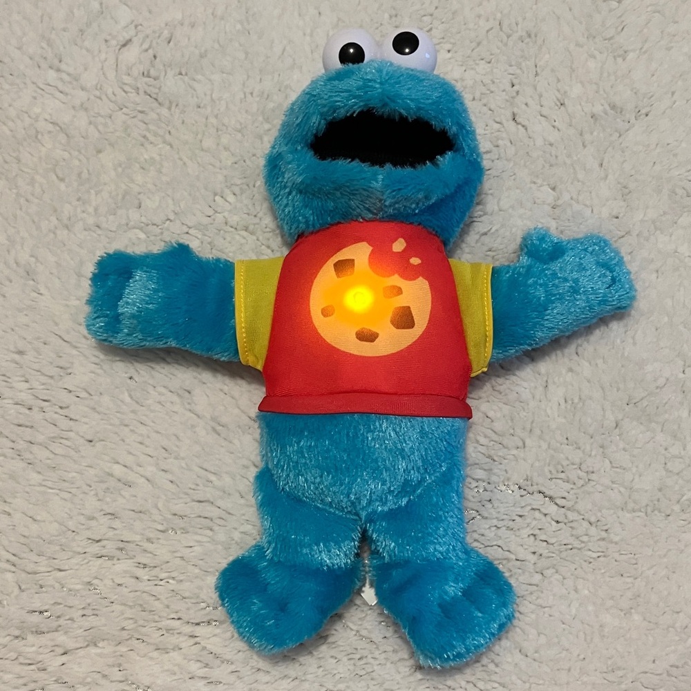Sesame Street Sing-A-Long Blue Cookie Monster Plush with Red Shirt